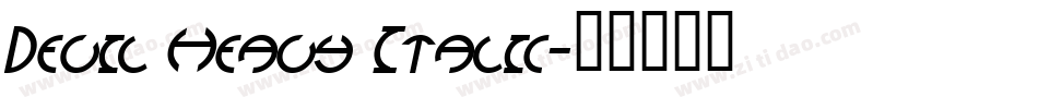 Devil Heavy Italic字体转换
